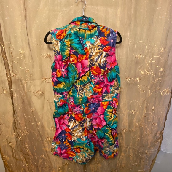 S small vintage floral 100% cotton romper - Picture 10 of 10